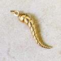 Twisted Italian Cornicello Horn in 9ct Gold