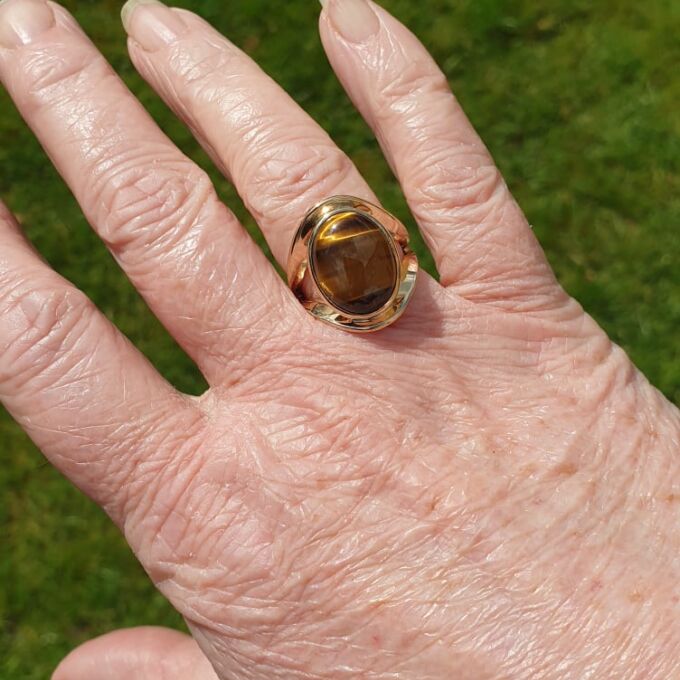 Tigers Eye Ring in 9ct Gold