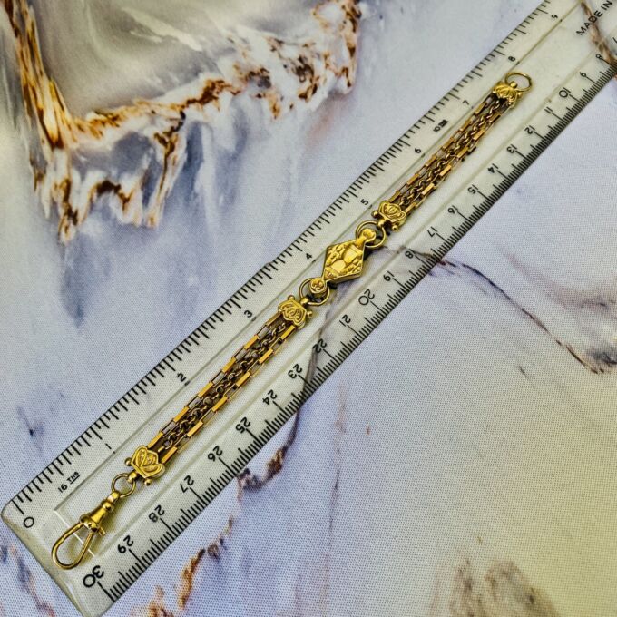 Ornate Three Strand Bracelet in 9ct Gold