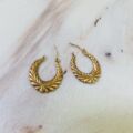 Oval Hoop Earrings in 9ct Gold