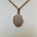 Italian Encrusted Locket in 9ct Gold