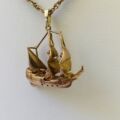 Sailing Ship Pendant in 9ct Gold