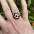 Garnet and Opal Cluster Ring in 9ct Gold