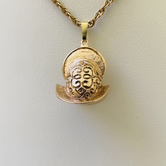Spanish Conquistador Helmet in 9ct Gold