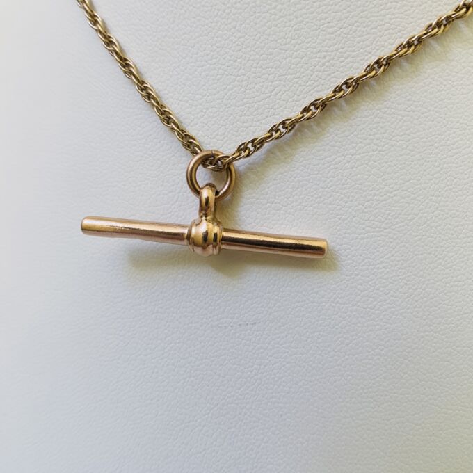 Antique Albert or T Bar in 9ct Gold