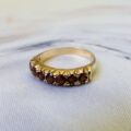 Garnet Half Eternity Stacking Ring in 9ct Gold