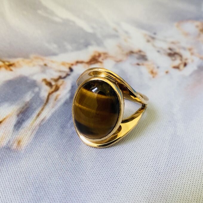 Tigers Eye Ring in 9ct Gold