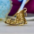 Opening Boot with Love Bird in 9ct Gold