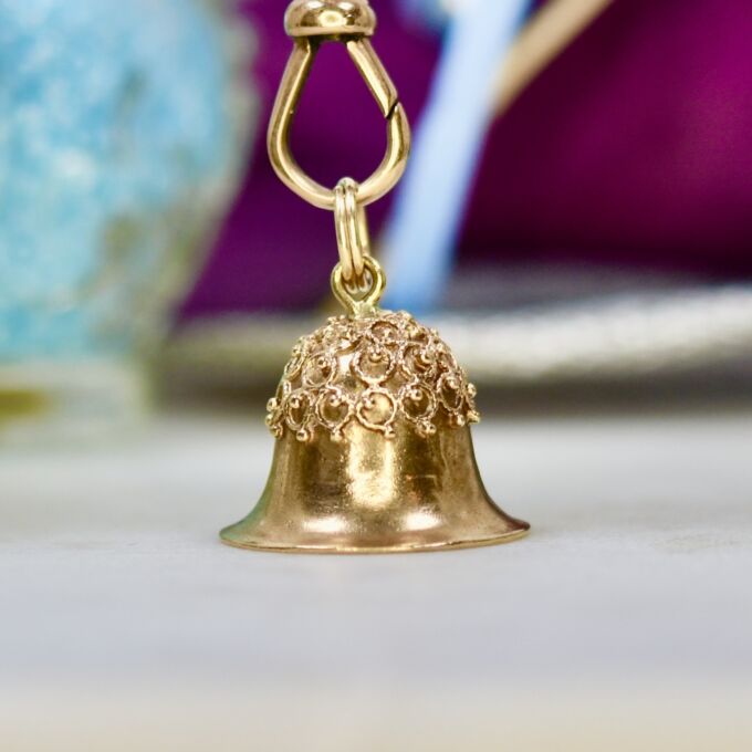 Ornate Working Bell in 9ct Gold