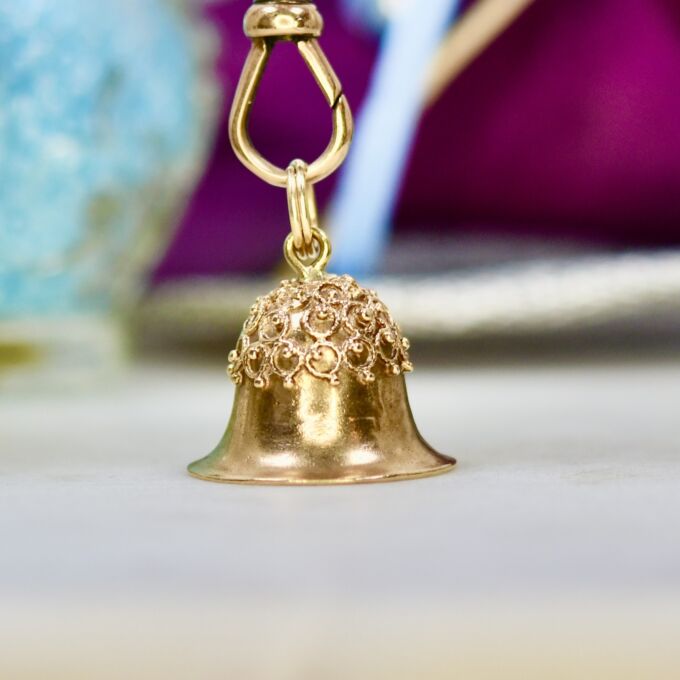 Ornate Working Bell in 9ct Gold