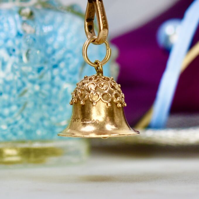 Ornate Working Bell in 9ct Gold