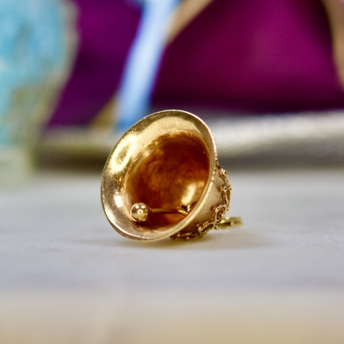 Ornate Working Bell in 9ct Gold