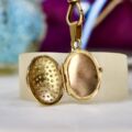 Italian Encrusted Locket in 9ct Gold