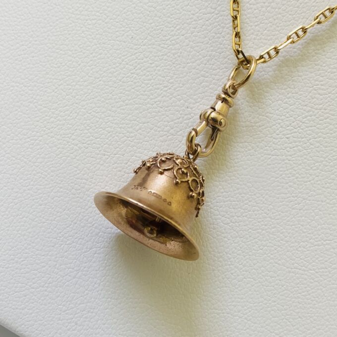 Ornate Working Bell in 9ct Gold