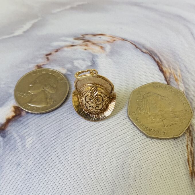 Spanish Conquistador Helmet in 9ct Gold