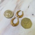 Oval Hoop Earrings in 9ct Gold
