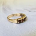 Garnet Half Eternity Stacking Ring in 9ct Gold