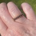 Garnet Half Eternity Stacking Ring in 9ct Gold