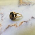 Smoky Quartz Solitaire Ring in 9ct Gold