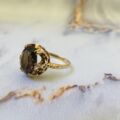 Smoky Quartz Solitaire Ring in 9ct Gold