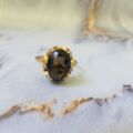 Smoky Quartz Solitaire Ring in 9ct Gold