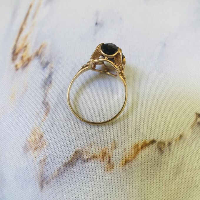 Smoky Quartz Solitaire Ring in 9ct Gold