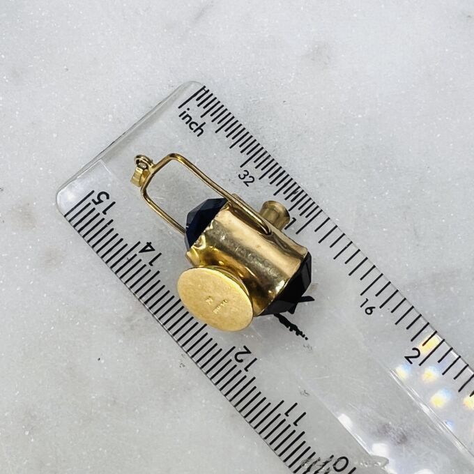Railway Lamp Pendant in 9ct Gold