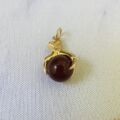 Small Carnelian Talon Charm Pendant in 9ct Gold