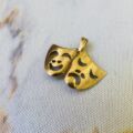 Tragedy & Comedy Masks in 9ct Gold