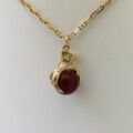Small Carnelian Talon Charm Pendant in 9ct Gold