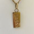 Reserved – Heavy Ingot Pendant in 9ct Gold