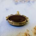 Carnelian & Onyx Spinning Pendant 9ct Gold