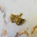 Tragedy & Comedy Masks in 9ct Gold