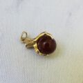 Small Carnelian Talon Charm Pendant in 9ct Gold
