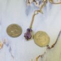 Coffin Cut Amethyst Pendant Necklace in 9ct Gold