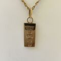 Reserved – Heavy Ingot Pendant in 9ct Gold