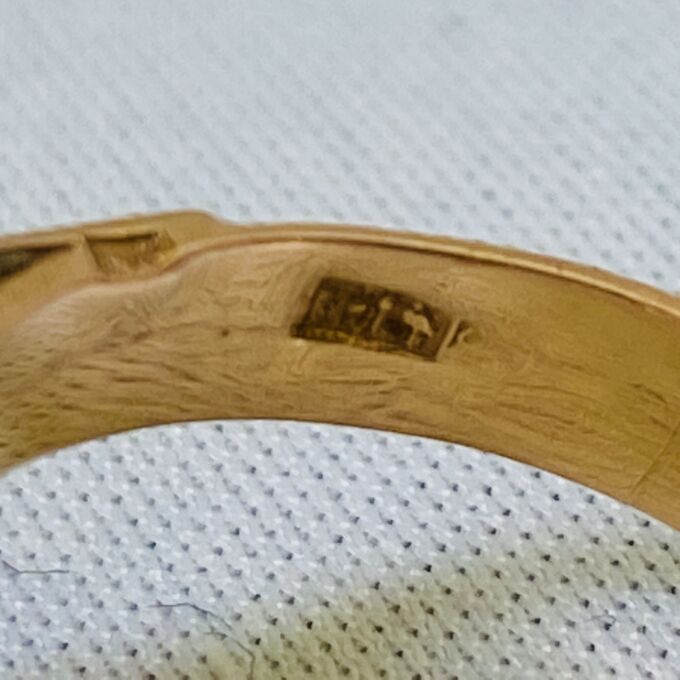 Goldstone Ring in 12ct Rose Gold