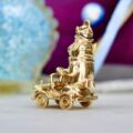 Road Hog – Pig in a Pedal Car Pendant in 9ct Gold