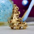 Road Hog – Pig in a Pedal Car Pendant in 9ct Gold