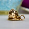 Opening Police Helmet Charm Pendant in 9ct Gold