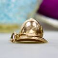 Opening Police Helmet Charm Pendant in 9ct Gold