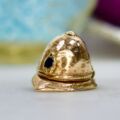 Opening Police Helmet Charm Pendant in 9ct Gold