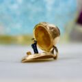 Opening Police Helmet Charm Pendant in 9ct Gold