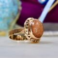 Goldstone Ring in 12ct Rose Gold