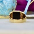 Big Onyx Signet Ring in 9ct Gold