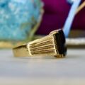 Big Onyx Signet Ring in 9ct Gold