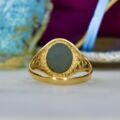 Hematite Intaglio Ring in 9ct Gold