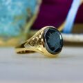 Hematite Intaglio Ring in 9ct Gold