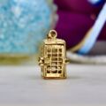 Phone Box Pendant in 9ct Gold