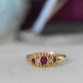 Antique Ruby & Diamond Ring in 18ct Gold